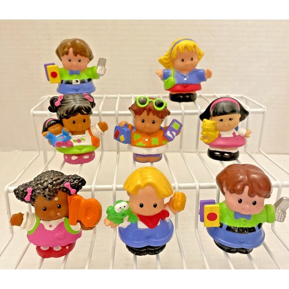 Vintage Fisher Price Little People Time To Learn School Children Figure Lot of 8 - Picture 1 of 5